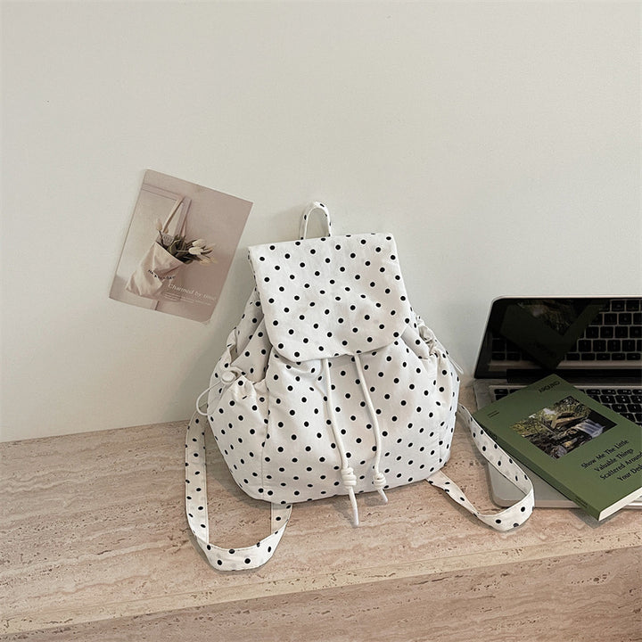 Casual Drawstring Polka Dot Backpack Stornfield