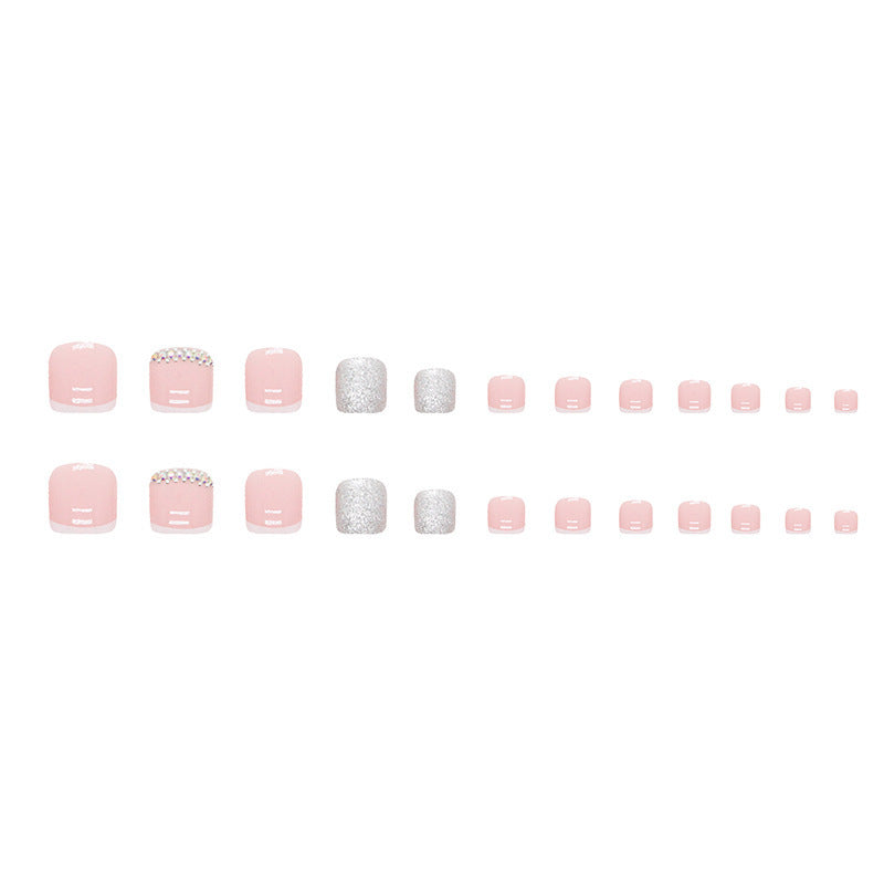 Decorative Rhinestone-Accented Toe Nail Art Stornfield