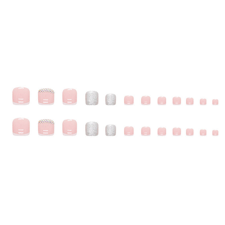 Decorative Rhinestone-Accented Toe Nail Art Stornfield