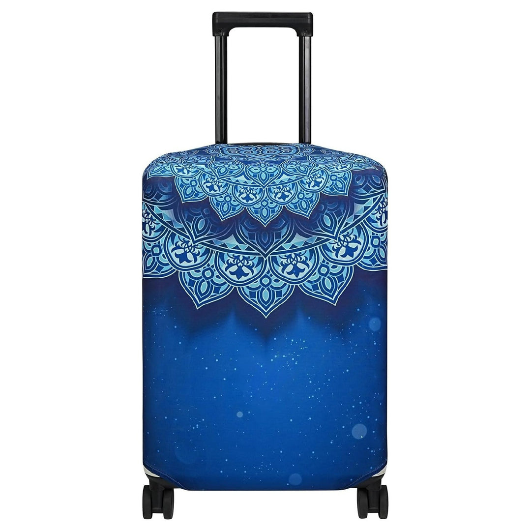 Unisex non-elastic suitcase cover with mandala motif, stretch protective cover for telescopic handle and wheels Stornfield