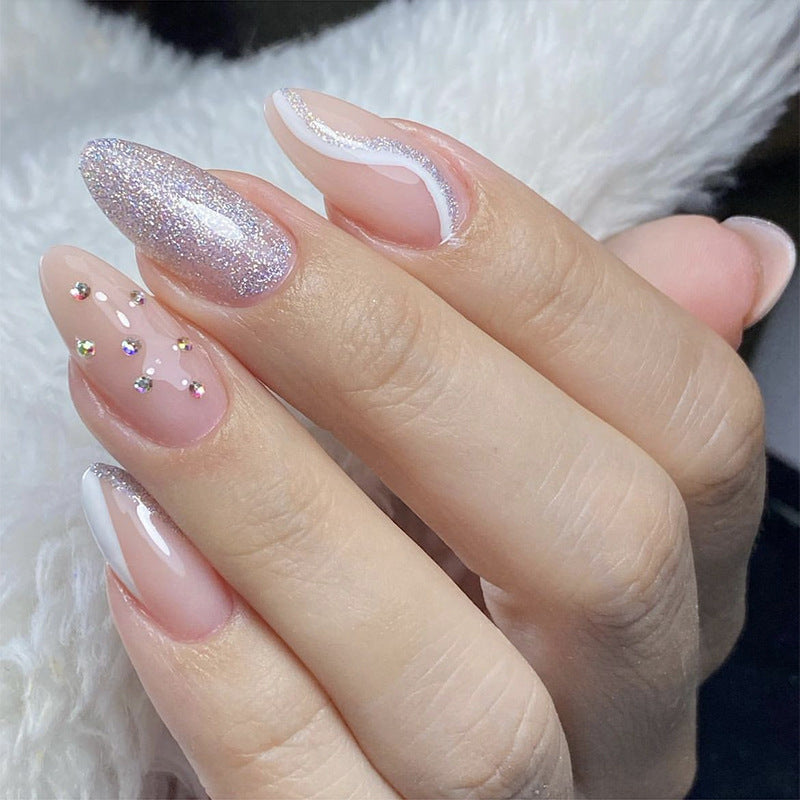 Glamorous Glittered Stiletto Nail Art Stornfield