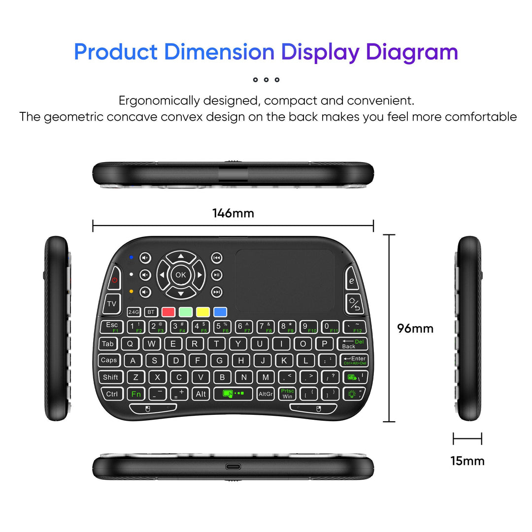 Wireless Mini Keyboard with Touchpad Stornfield