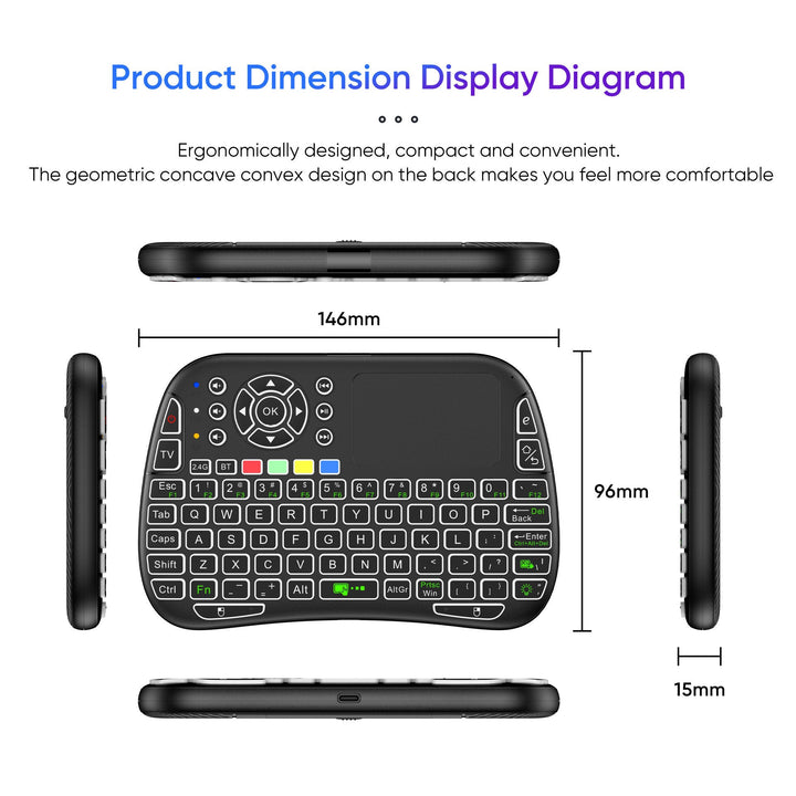 Wireless Mini Keyboard with Touchpad Stornfield