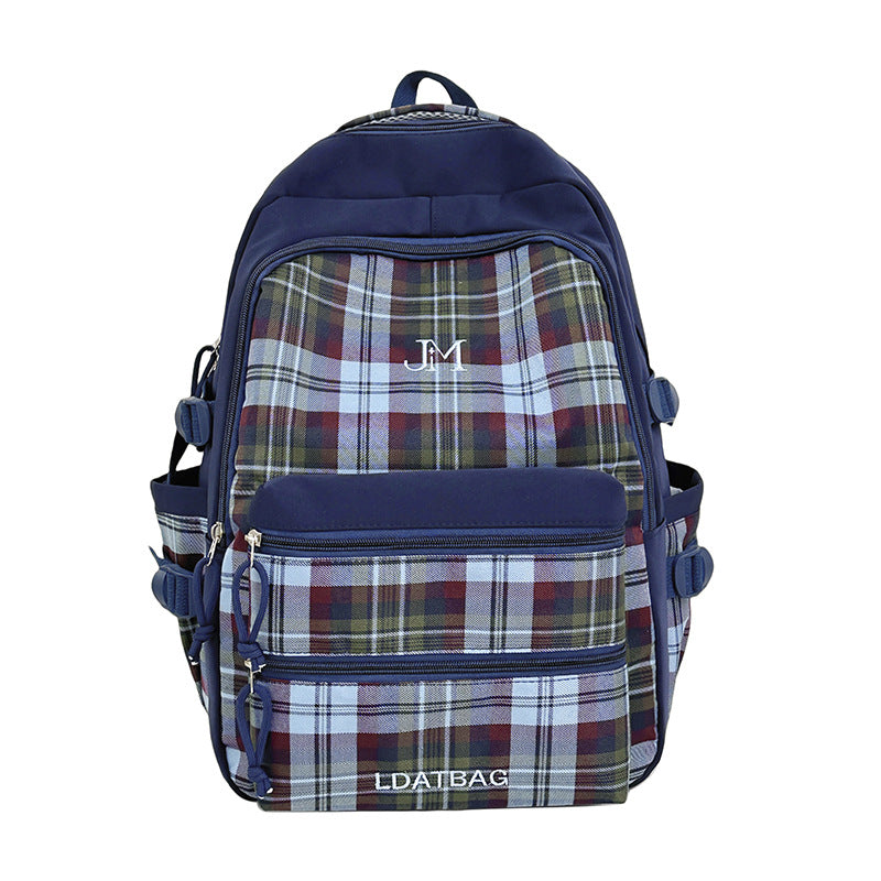 Stylish Vintage Checkered School Backpack Stornfield