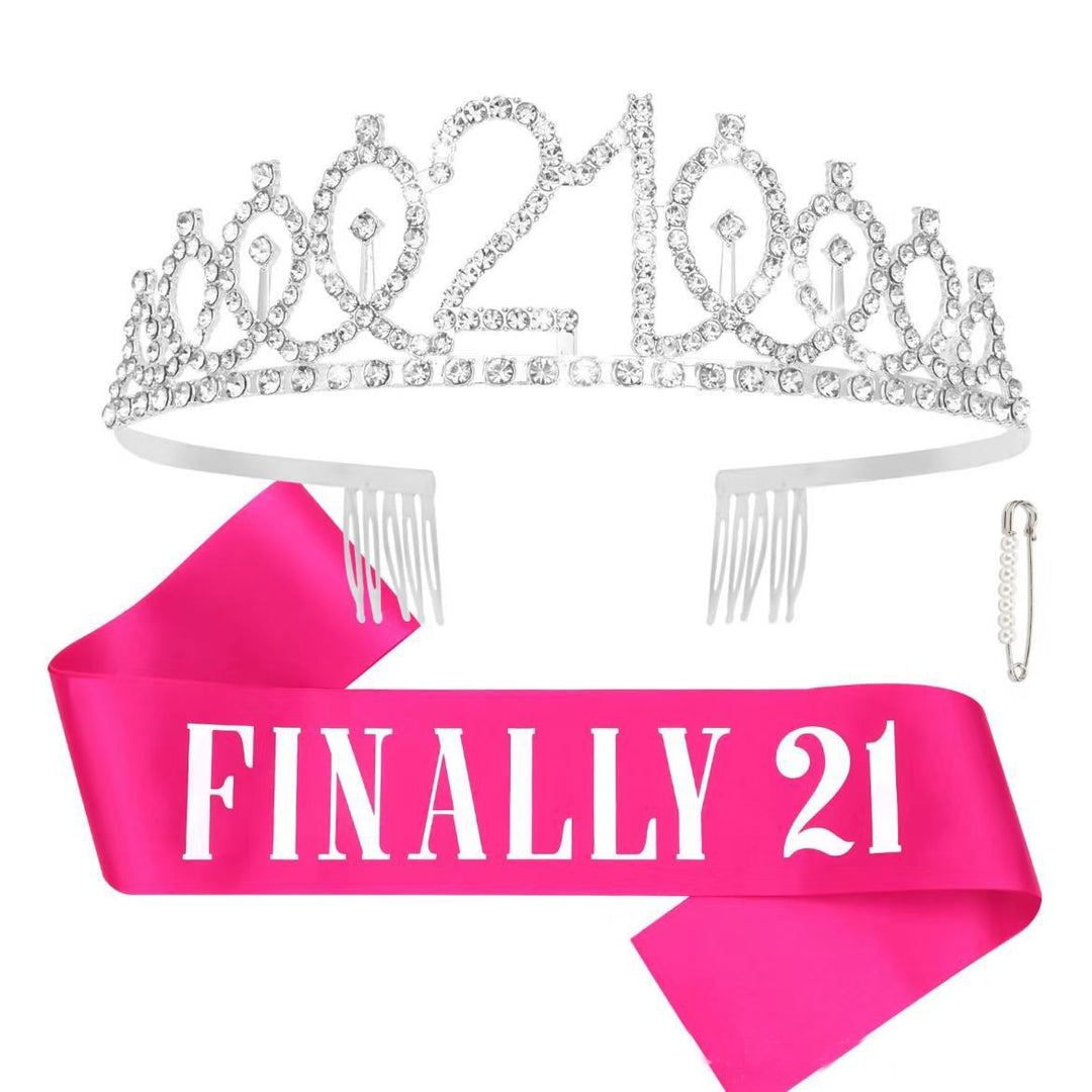 Ladies Glittering Crown with Swarovski Stones Stornfield