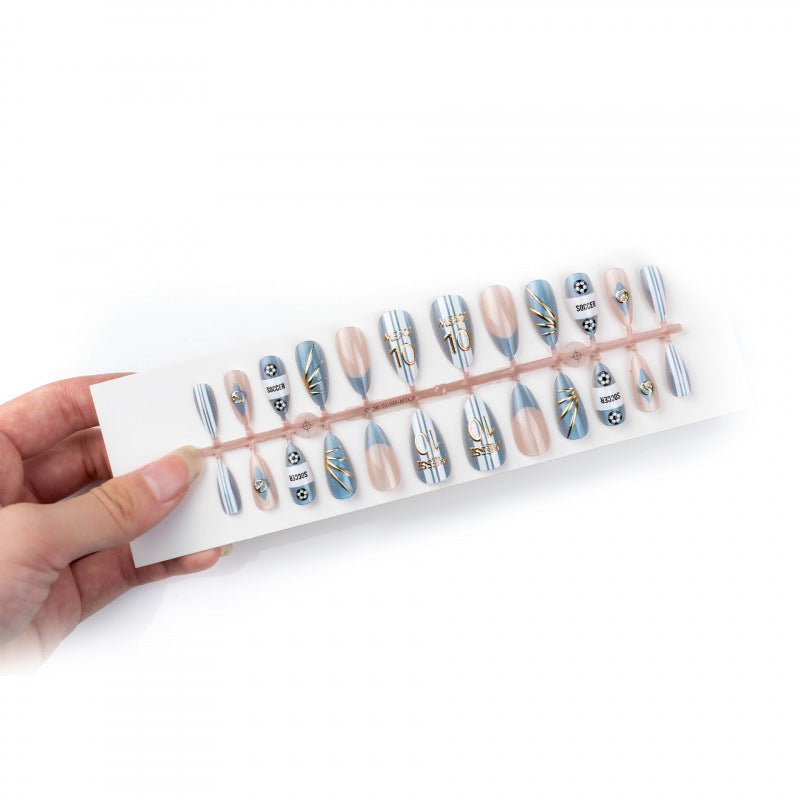 Soccer-Themed Press-On Nails