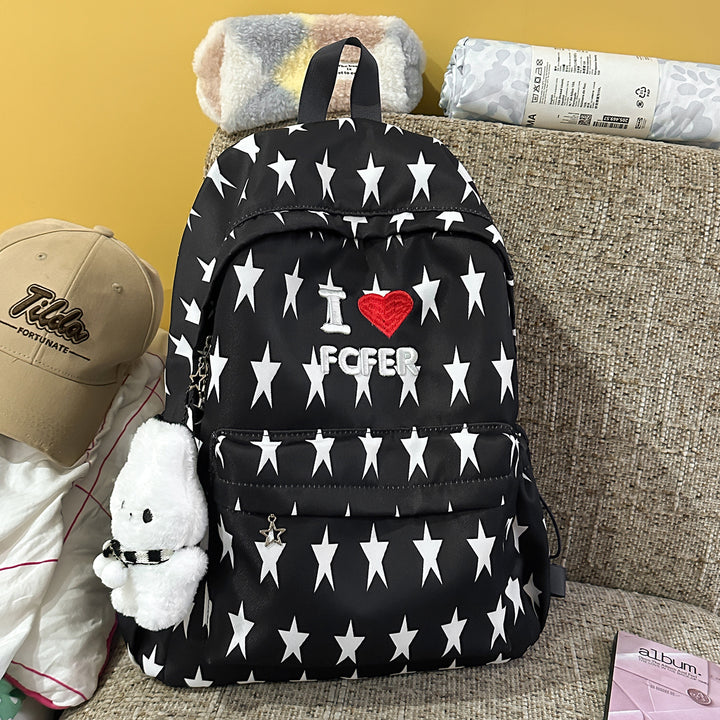 Casual Star-Patterned Backpack Stornfield