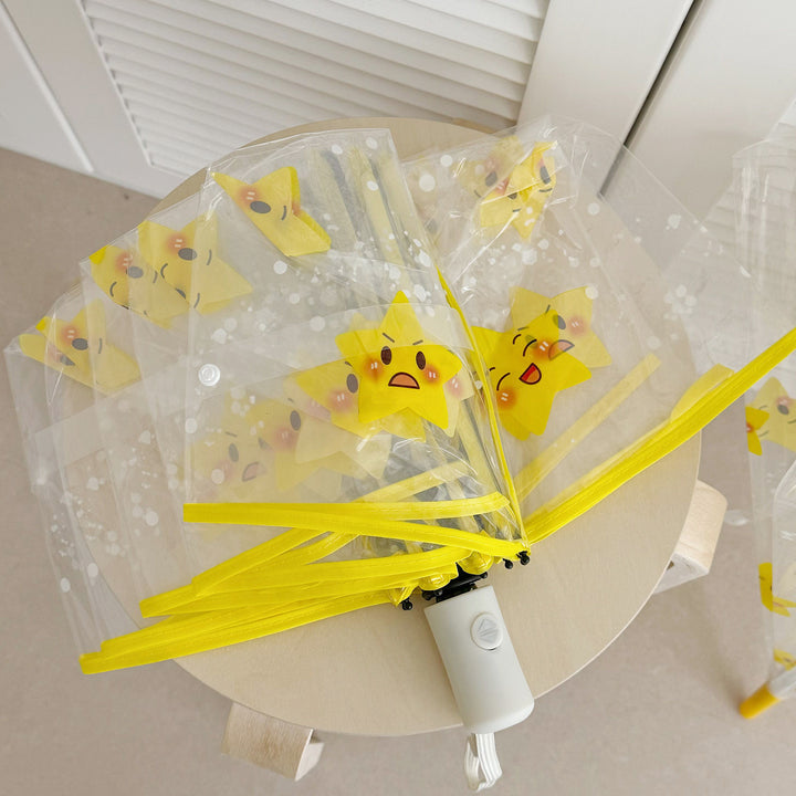 Ladies foldable umbrella with particularly playful star design Stornfield