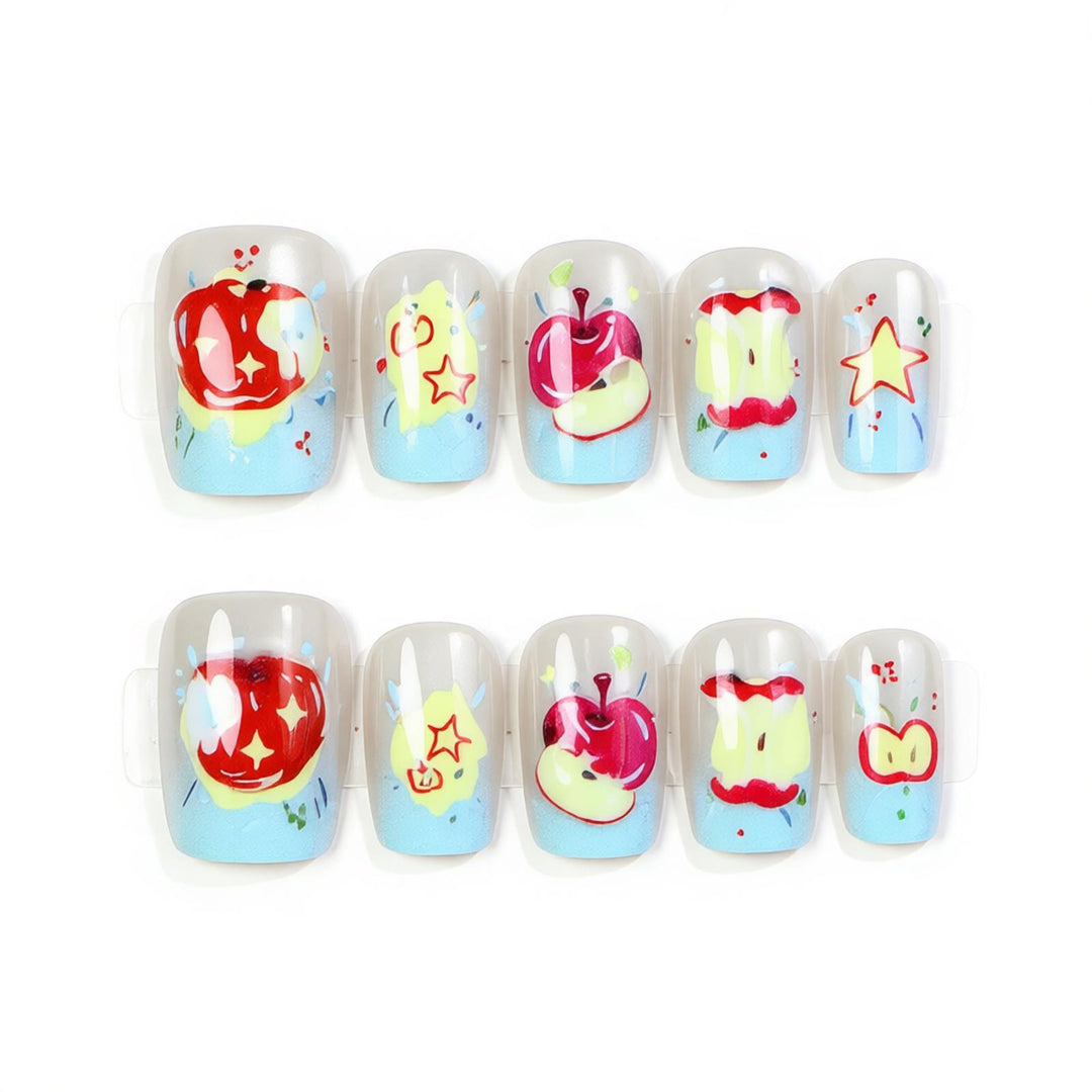 Whimsical Fruit-Themed Press-On Nail Art Set Stornfield