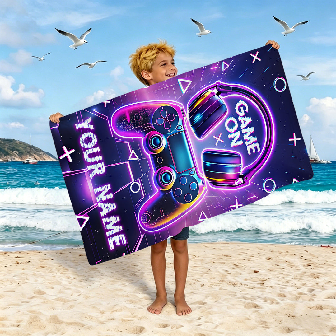 Boys beach towel with game console motif Stornfield