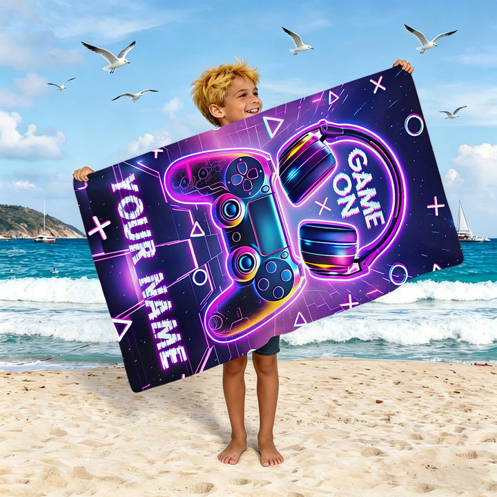 Boys beach towel with game console motif Stornfield