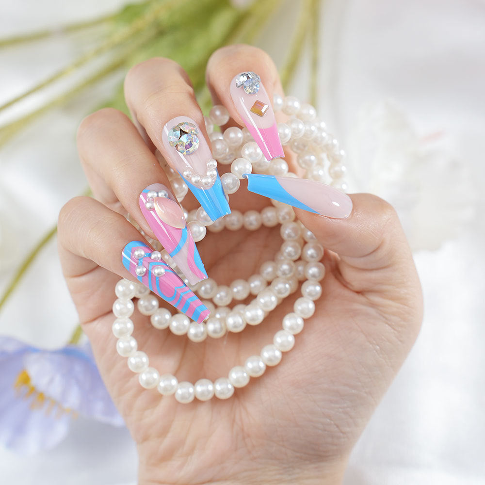 Glamorous Designer Press-On Nail Art Set Stornfield