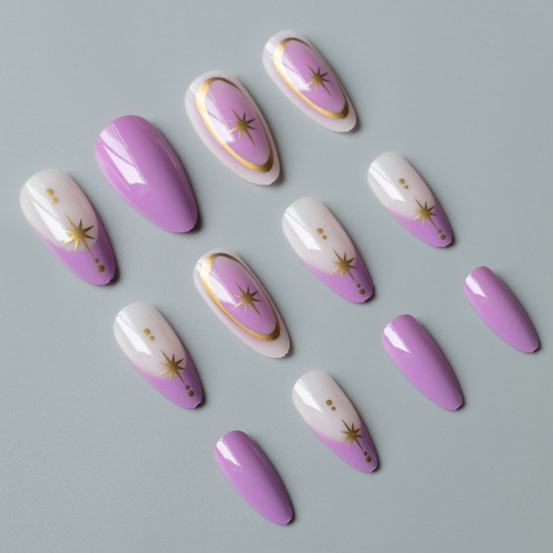 Glamorous Star Motif Nail Art Set