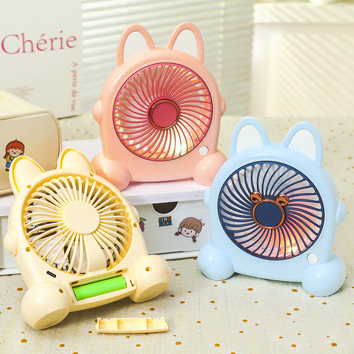 Women Portable Table Fan with LED Lighting Stornfield