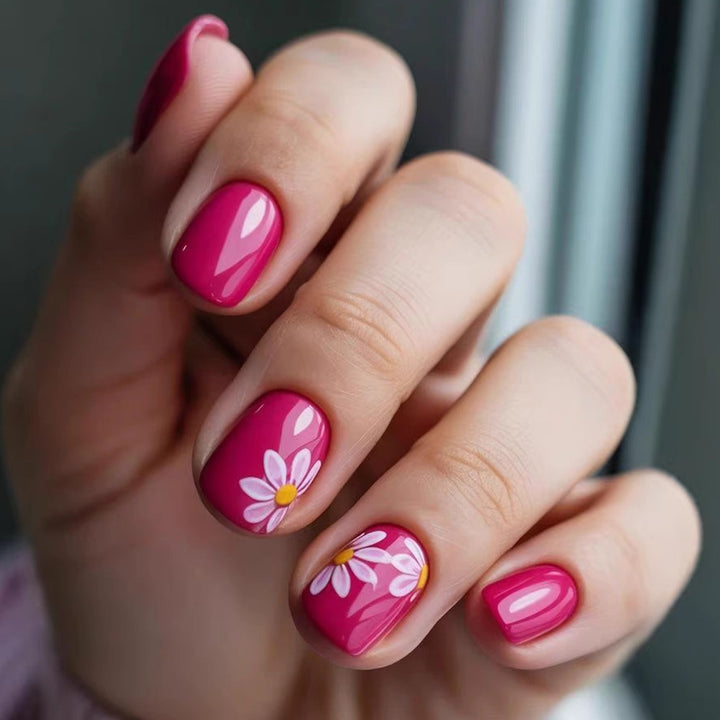 Artificial nails with stylish flower design Stornfield