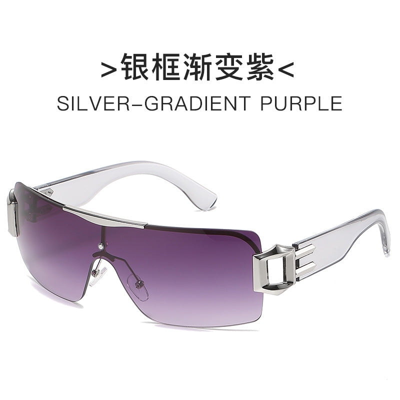 Women futuristic sunglasses with elegant transparent frame Stornfield