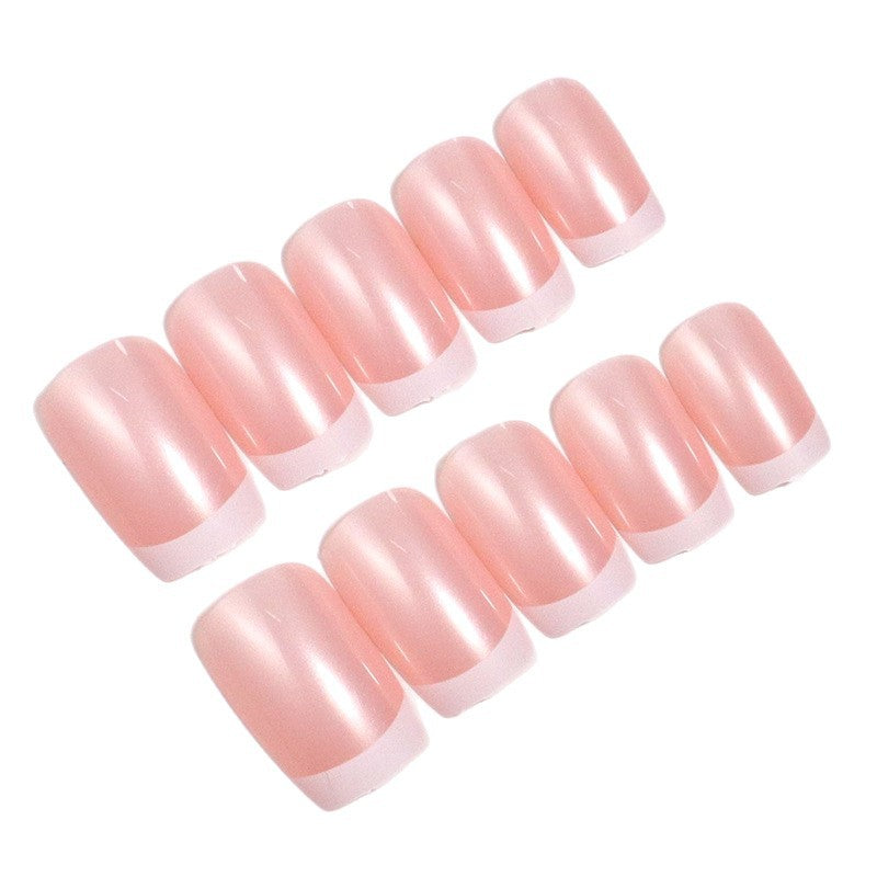 High-Gloss French Tip Press-On Nails Set Stornfield