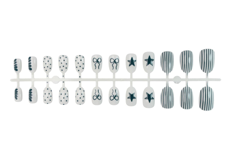 Nail art set with modern graphic patterns and stylish accents Stornfield