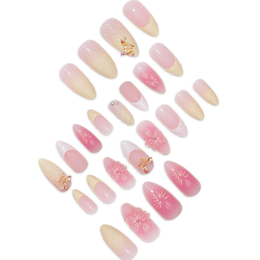 Floral-Inspired Decorative Press-On Nail Extensions Stornfield