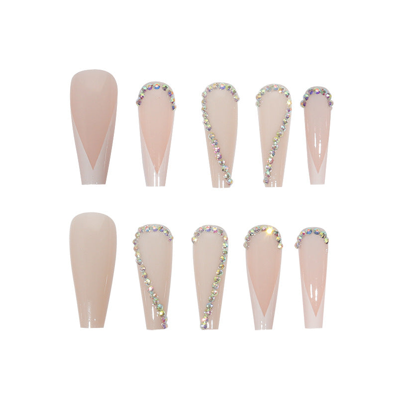 Elegant Glossy Almond-Shaped Press-On Nails Stornfield