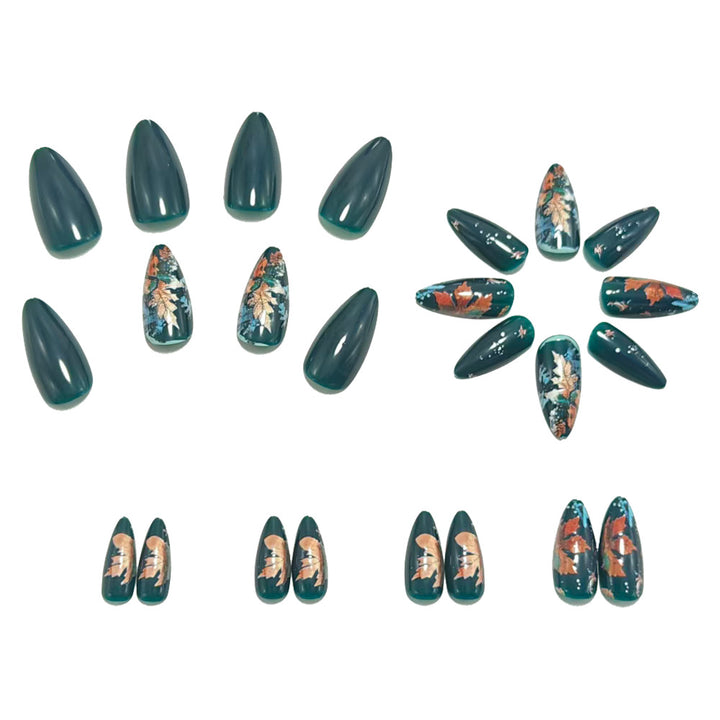 Artificial Nails in Stylish Autumn Design Stornfield