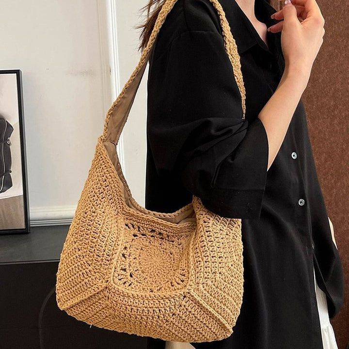 Macrame Shoulder Bag with Decorative Crochet Pattern Stornfield
