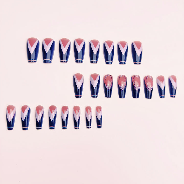 Elegant Artificial Nails with Floral Accents Stornfield