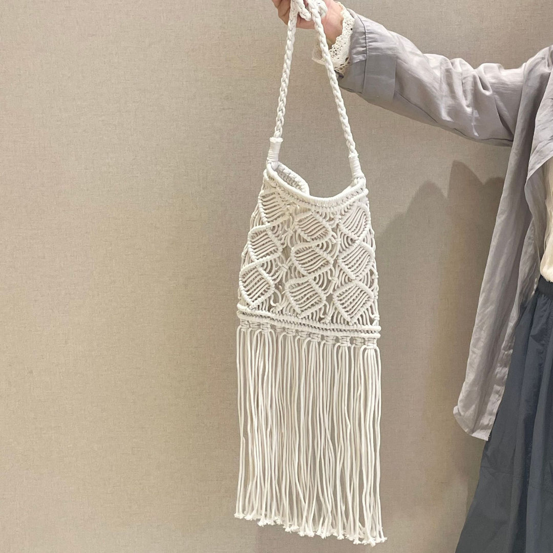 Hand-knotted macrame shoulder bag Stornfield
