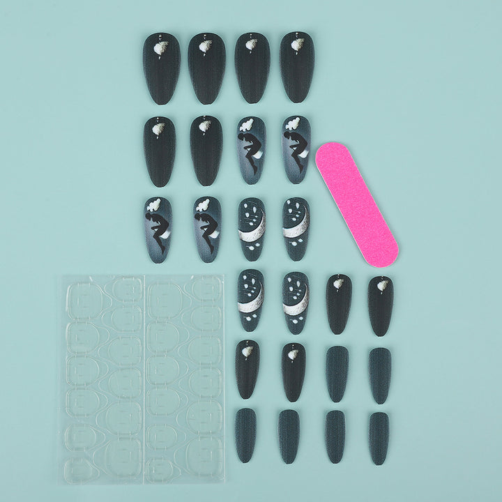 Artificial nails in moon and star design Stornfield