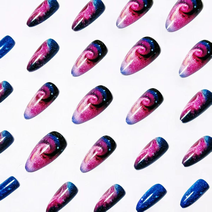 Fantasy Artificial Nails with Galactic Design Stornfield