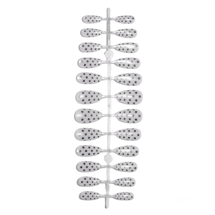 Artistic Press-On Nail Set with Polka Dot Design Stornfield