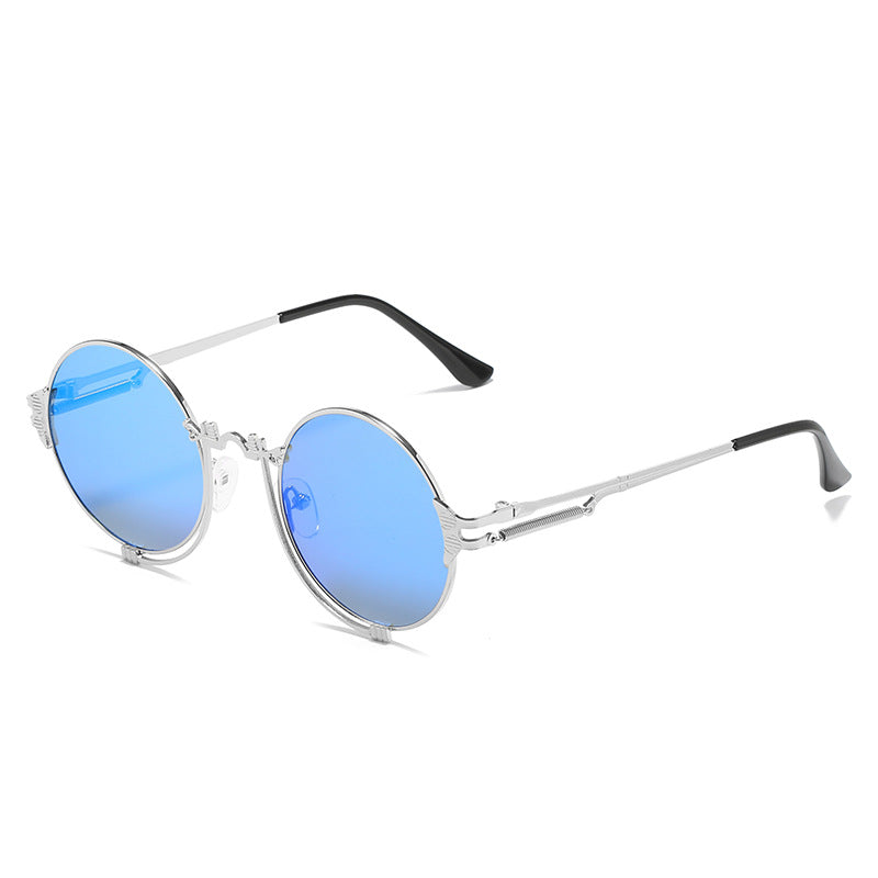 Women's stylish round metal sunglasses with artistic designs Stornfield