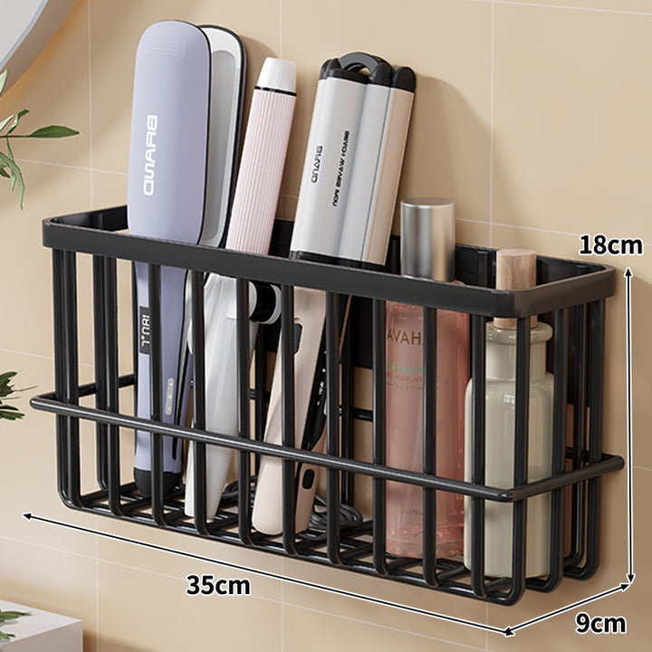 Wall-Mounted Hair Tool Organizer Basket for Flat Irons and Curling Wands