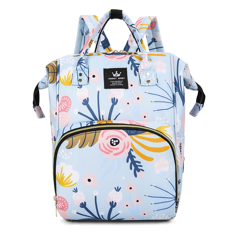Stylish Floral Patterned Baby Care Backpack Stornfield