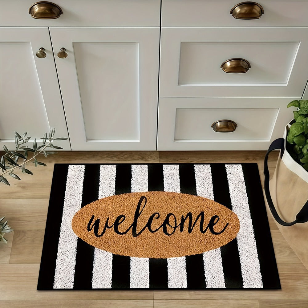 Floral Textured Indoor Mat Stornfield