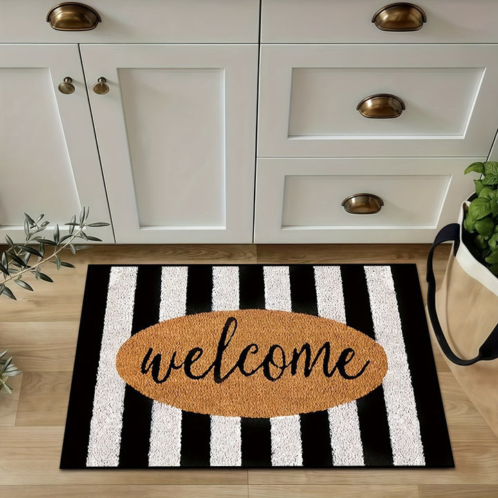Floral Textured Indoor Mat Stornfield