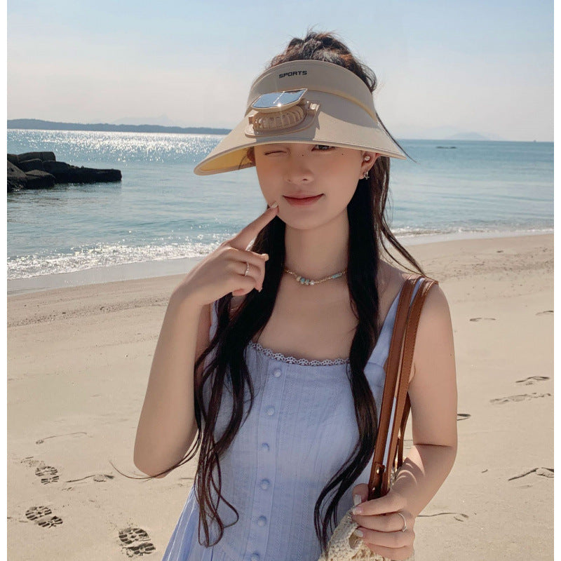 Adjustable sun visor for with integrated smartphone holder and UV protection Stornfield