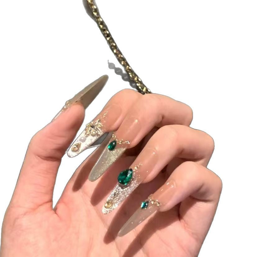 Luxury Crystal-Embellished Press-On Nails Stornfield