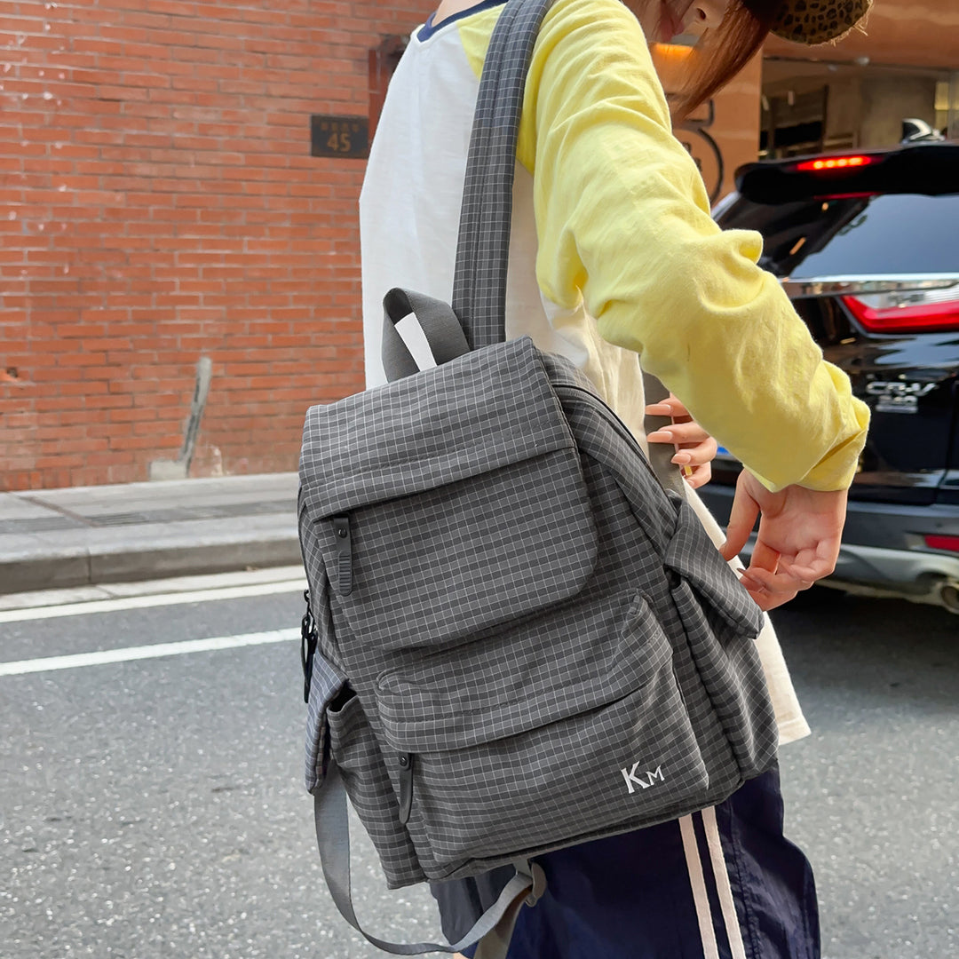 Versatile Grid-Patterned Backpack Stornfield