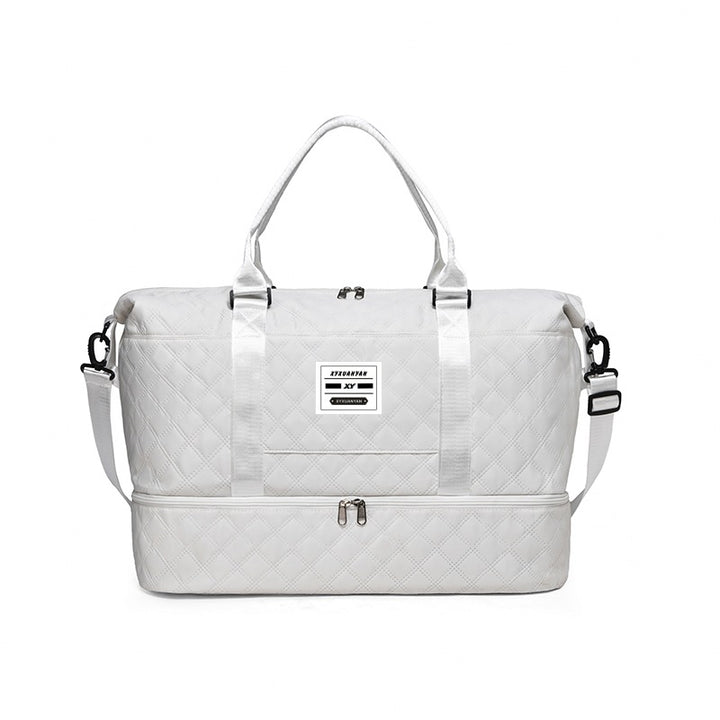 Multi-Pocket Quilted Travel Duffel Bag
