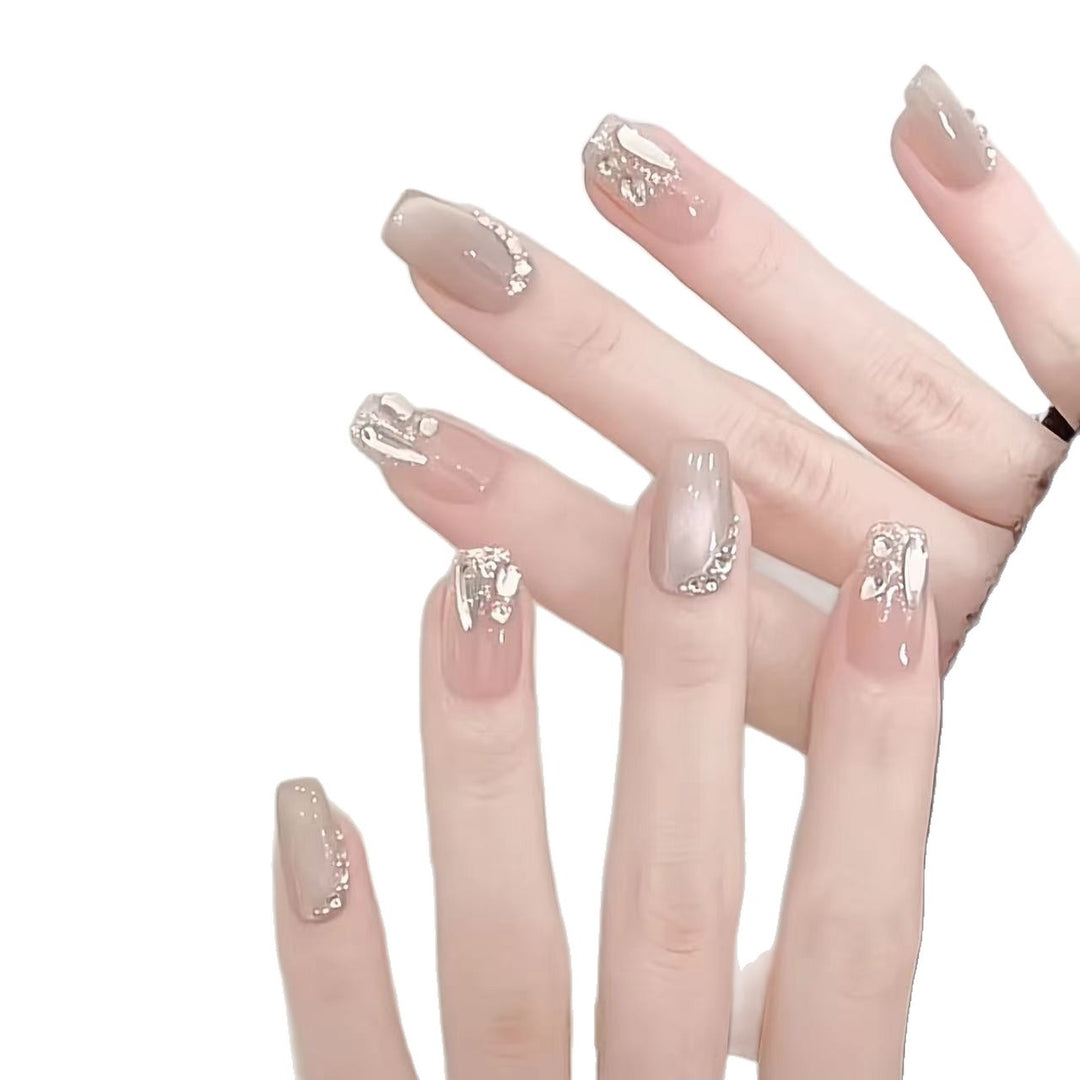 Elegant Rhinestone Adorned Press-On Nail Set Stornfield