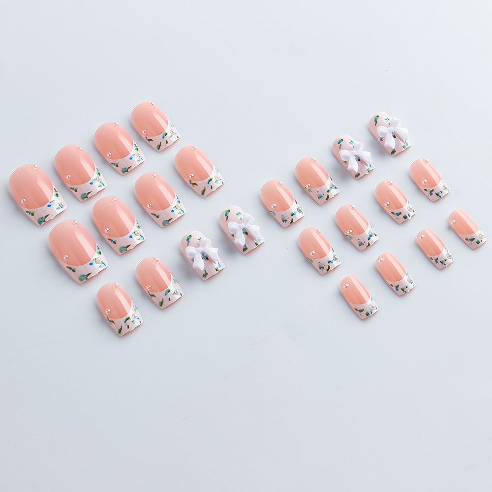 Floral Textured Press-On Nail Art Stornfield