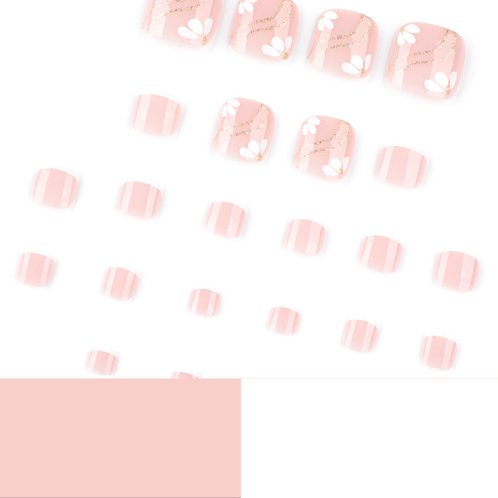 Nail art with elegant blooming designs and glitter accents Stornfield