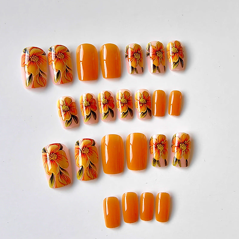 Artificial nails with floral design Stornfield