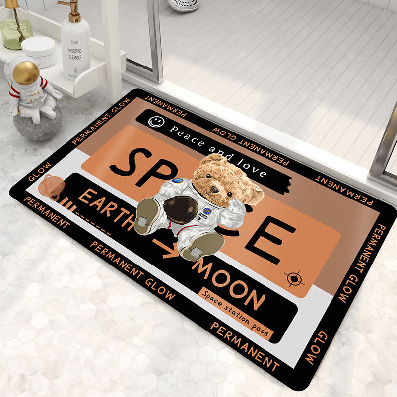 Fun Graphic Bath Mat for Bathroom