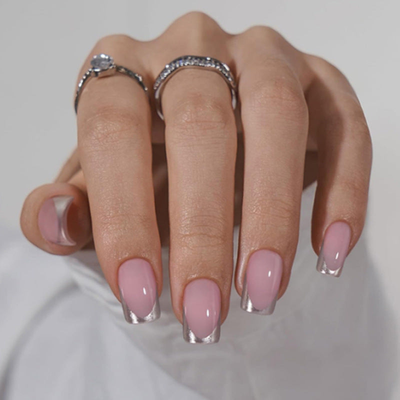Artificial Nails in Natural French Tip Design Stornfield