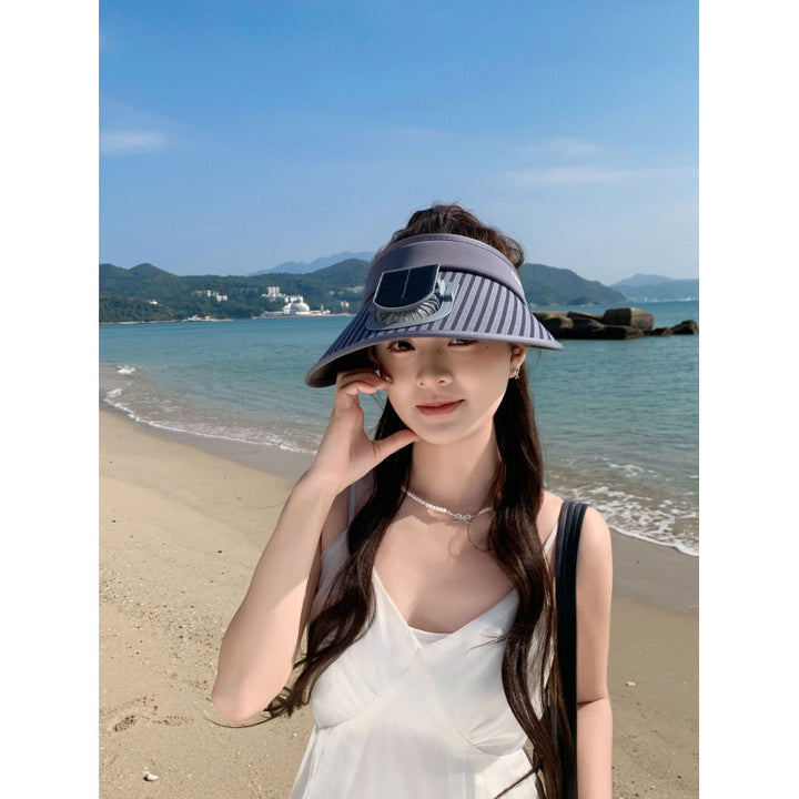 ’s sun protection visor with integrated solar panel, wide brim and adjustable headband Stornfield