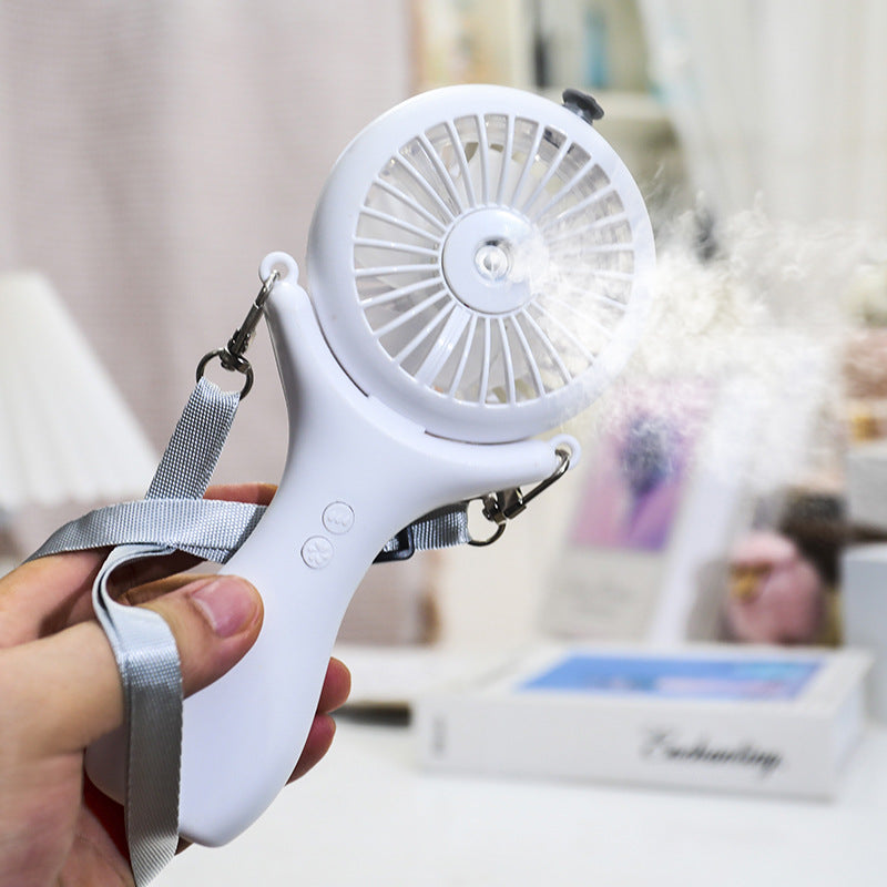 Women's Portable Mini Fan with Spray Function and Flexible Mounting System Stornfield