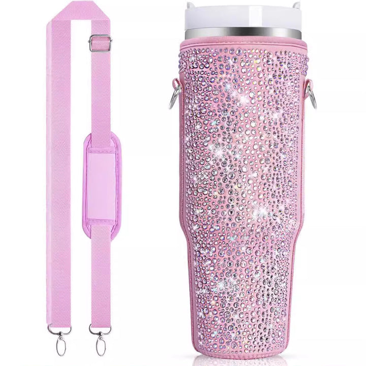 Ladies water bottle holder with sparkling rhinestones Stornfield