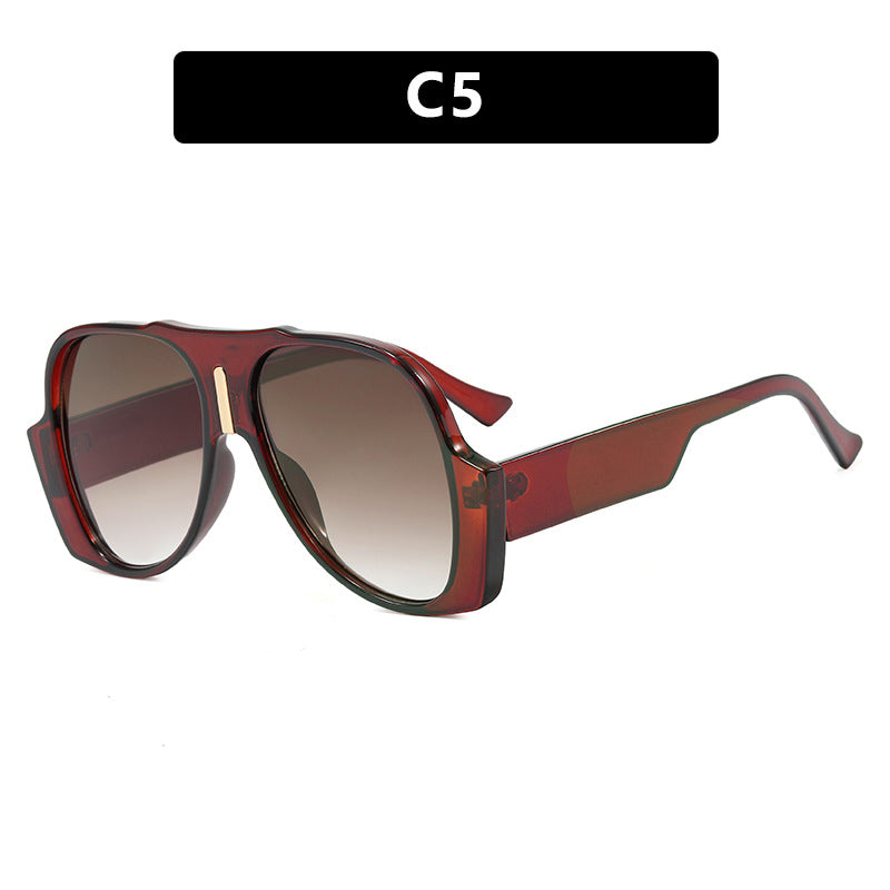 Women's square sunglasses with unique animal pattern frame and UV protection Stornfield